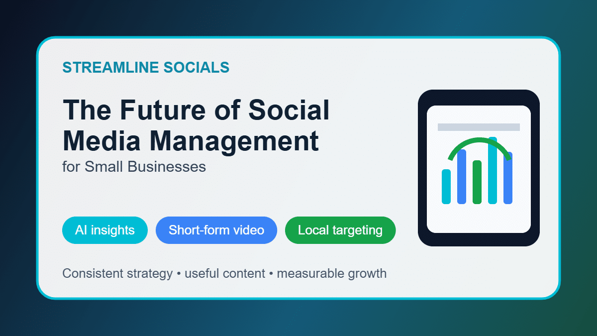 Branded illustration for The Future of Social Media Management for Small Businesses